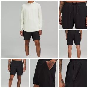 lululemon athletica Black Athletic Shorts pace breaker 9” lines